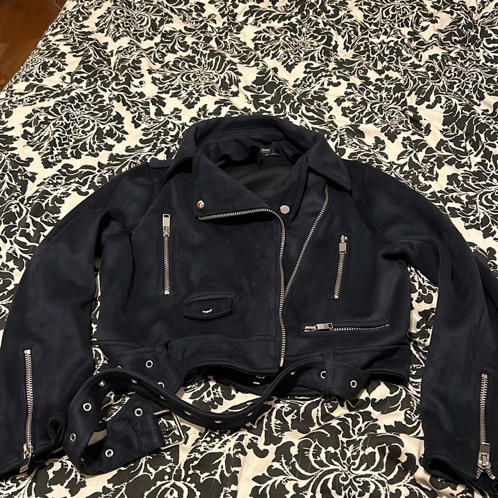 Zara jacket suede blue